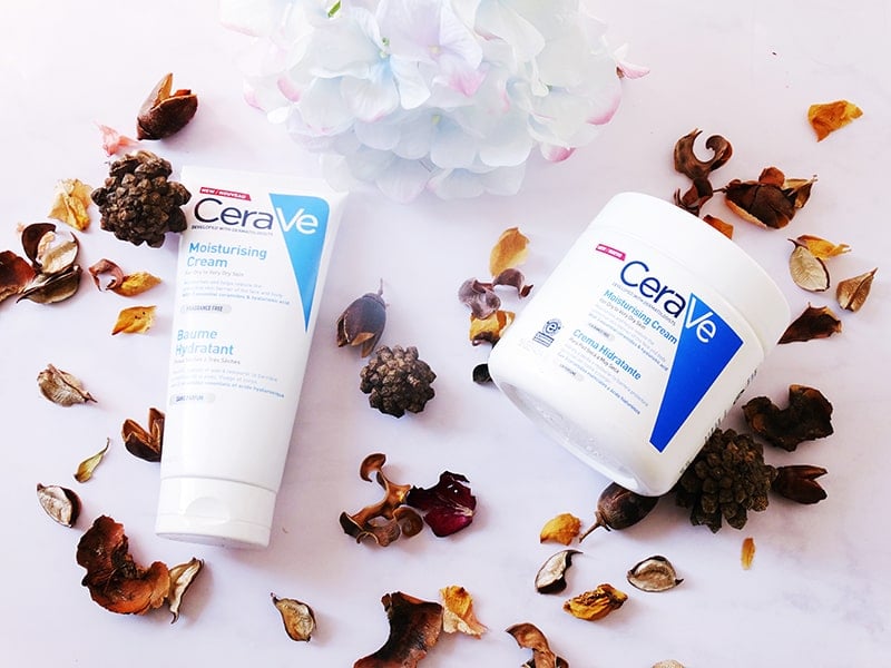 cerave moisturizing cream tube and jar