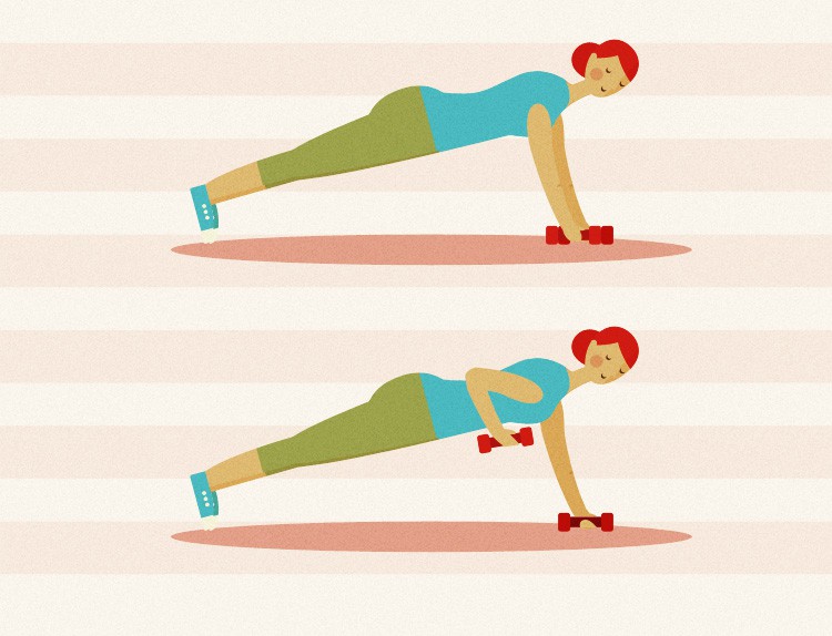 Dumbbell Plank Exercise
