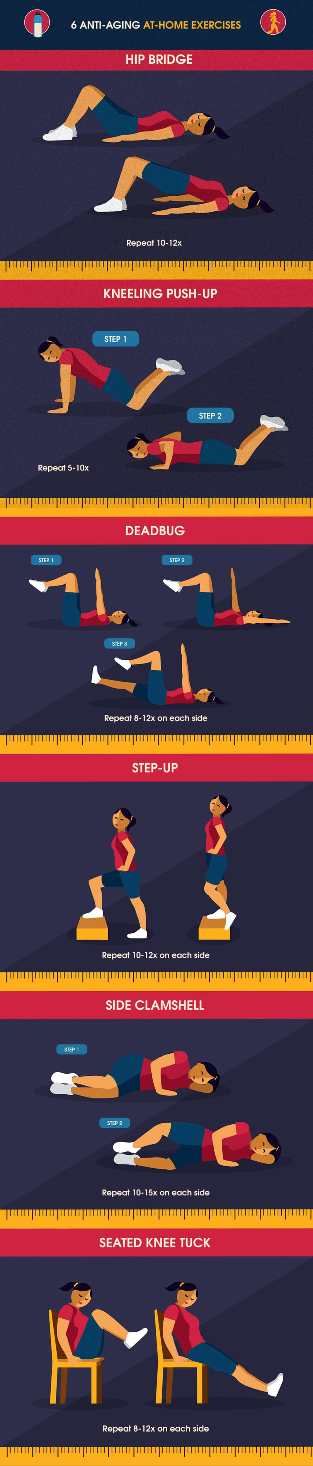 6 Anti-Aging at-Home Exercises