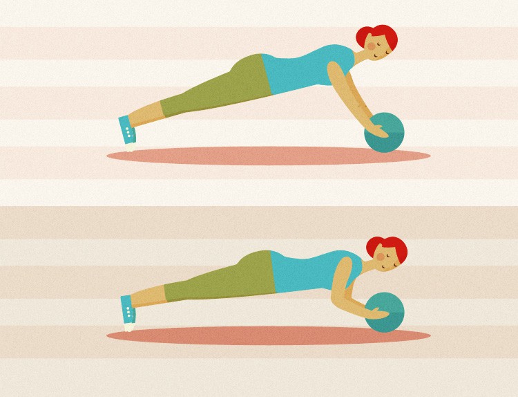 Propped Up Push Up Exercise