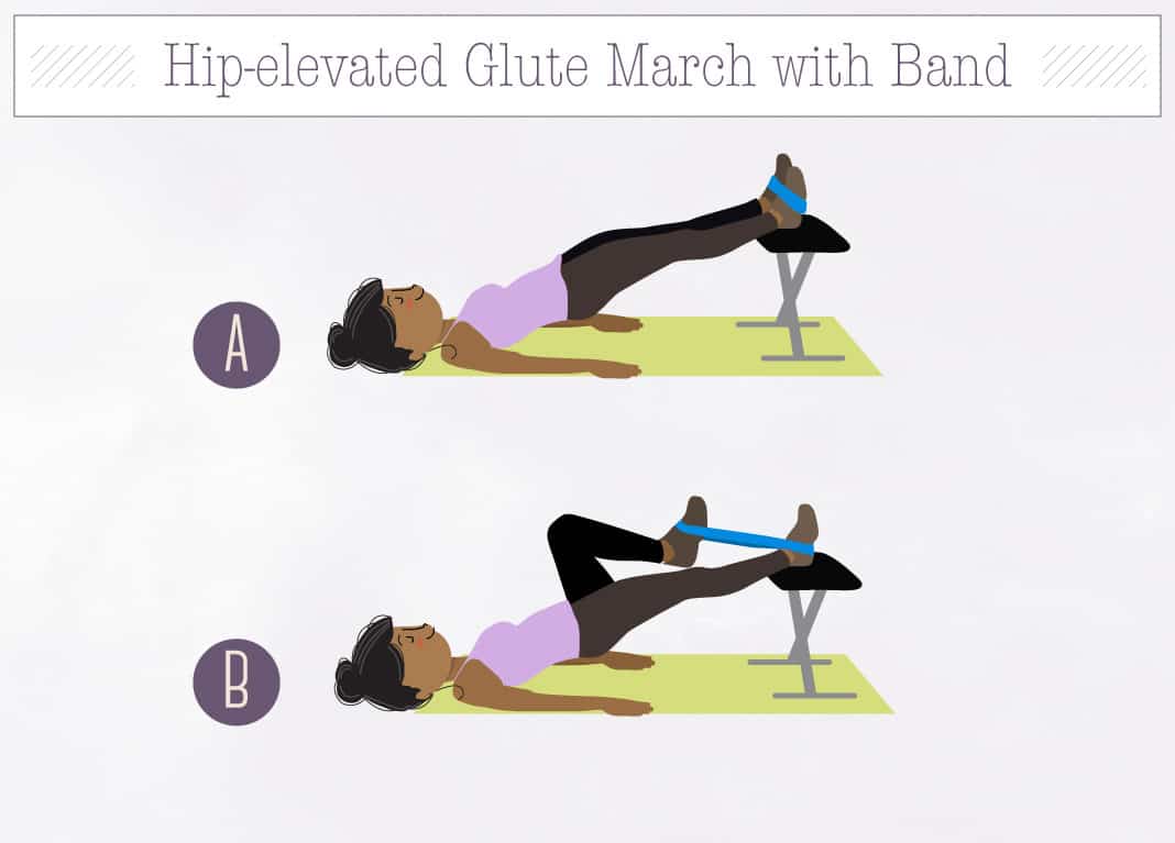 Hip-elevated Glue March with Band