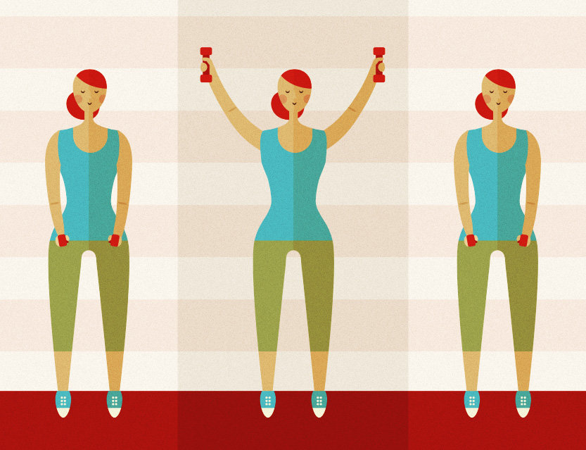 Standing Dumbbell V Raise Exercise